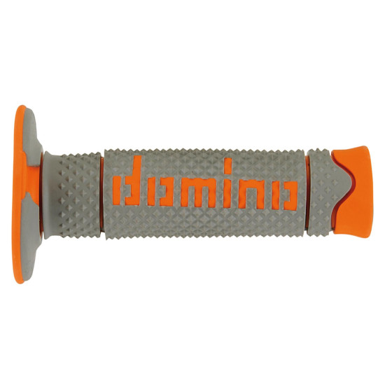 DOMINO OFF ROAD PYRAMID TWO-COMPONENT GRIPS, GRAY/ORANGE