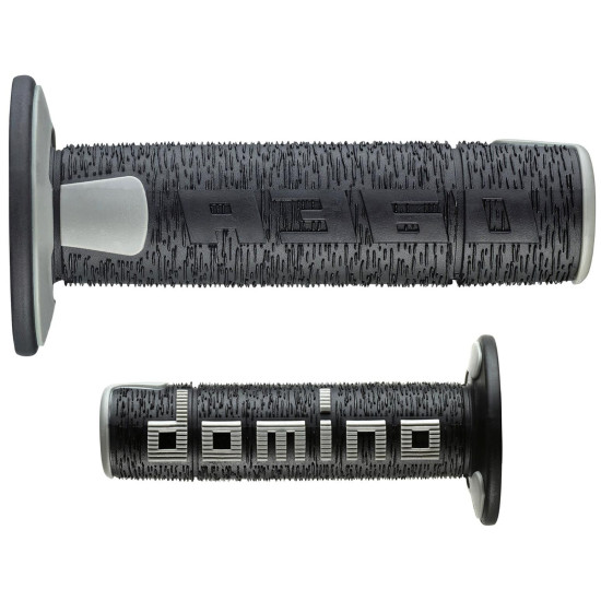 DOMINO OFF ROAD GRIPS NEW LAMELAR TWO-COMPONENT COLOUR BLACK / GREY