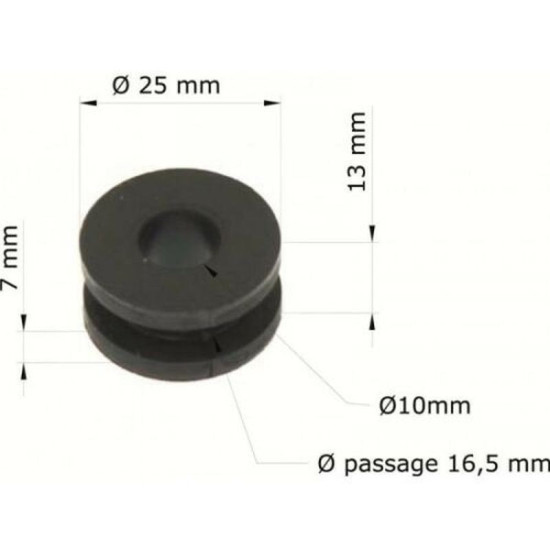 TOURMAX MOUNTING RUBBERS (SILENTBLOCK) FOR PUMP, FUEL TANK, FENDER, SEAT, WINDSCREEN ETC. (10 PCS.) HONDA CR 80 / 125 / 