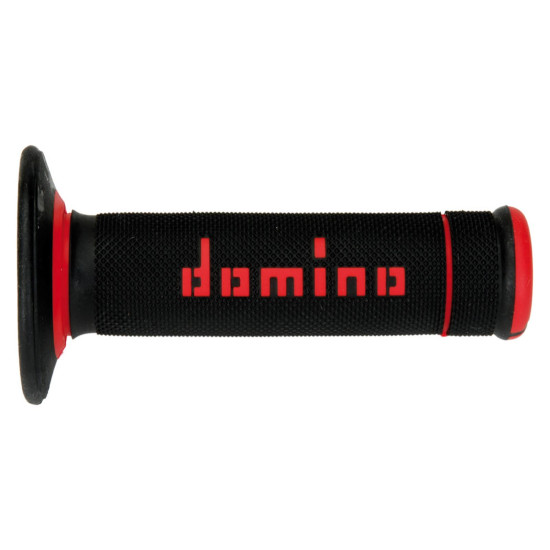 DOMINO OFF ROAD X-TREME DVIEJŲ KOMPONENTINĖS RANKENOS, JUODOS / RAUDONOS