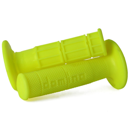 DOMINO OFF ROAD GRIPS SINGLE COMPONENT ULTRA SOFT (22+25MM, LENGTH 120/123MM) WITHOUT HOLE YELLOW FLUOR