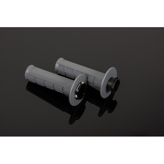 RENTHAL MX GRIPS ORIGINAL LOCK-ON MEDIUM (HALF WAFFLE) GRAY