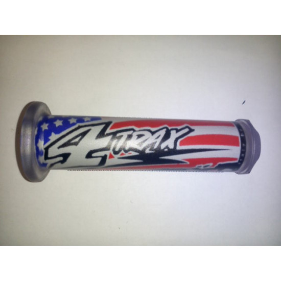 HARRI'S SALE 01698-US QUAD 4TRAX USA GRIPS (120MM/22MM) WITHOUT HOLE BLACK/RED/BLUE/WHITE