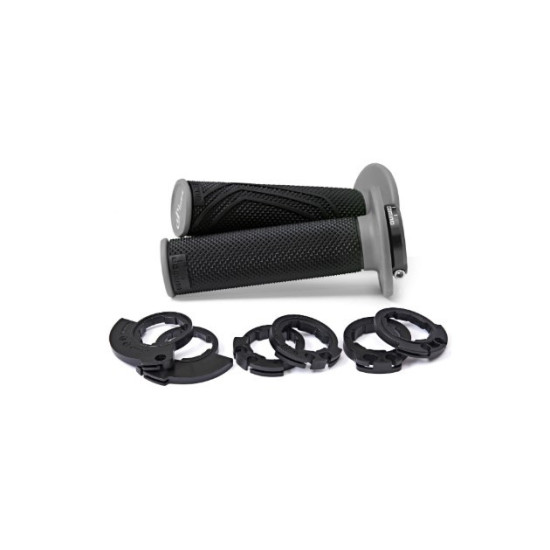 DOMINO BEKELĖS RANKENOS D-LOCK 2T / 4T (SU AKCELSINO RITINĖLIO ADAPTERIAIS - KTM, HUSQVARNA, GASGAS, HONDA, KAWASAKI, SU