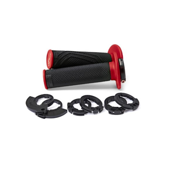 DOMINO OFF ROAD GRIPS D-LOCK 2T / 4T (WITH THROTTLE ROLLER ADAPTERS - KTM, HUSQVARNA, GASGAS, HONDA, KAWASAKI, SUZUKI, Y