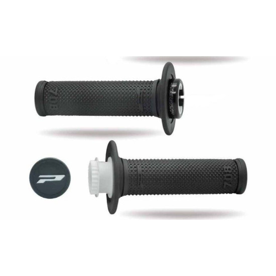 PROGRIP PG708 BEKELĖS RANKENOS SU SCS LOCK-ON + 7 TARPIKLIŲ RITINĖLIŲ ADAPTERIAIS (22+25MM) JUODOS, DVIEJŲ KOMPONENTŲ, I