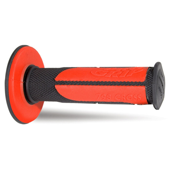 PROGRIP PG798 BEKELĖS RANKENOS (22+25 MM, 115 MM ILGIO) JUODA RAUDONA (DVIEJŲ KOMPONENTŲ PUSĖS VAFLĖS) (798-125) (PG798B