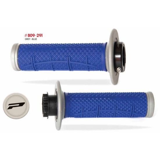 PROGRIP PG809 BEKELĖS VAIRAVIMO RANKENOS SU SCS LOCK-ON + 7 TARPIKLIO RITINĖLIO ADAPTERIAIS (22+25 MM) SPALVA PILKA MĖLY