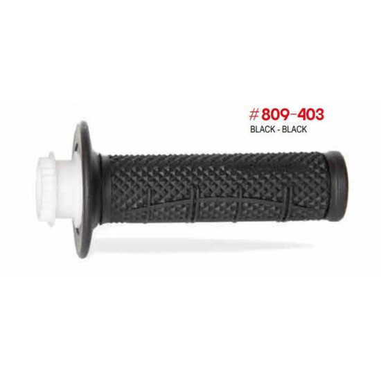 PROGRIP PG809 BEKELĖS RANKENOS SU SCS LOCK-ON + 7 TARPIKLIŲ RITINĖLIŲ ADAPTERIAIS (22+25MM) JUODOS DVIEJŲ KOMPONENTINĖS 
