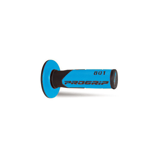 PROGRIP PG801 OFF ROAD GRIPS (22+25MM, 115MM LENGTH) BLACK / LIGHT BLUE (TWO-COMPONENT) (PG801) (801-286)