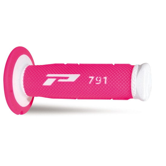PROGRIP PG791 BEKELĖS RANKENOS (22+25 MM, 115 MM ILGIO) BALTOS / FUKSIJOS SPALVOS (DVIEJŲ KOMPONENTŲ) (791-243) (PG791WH