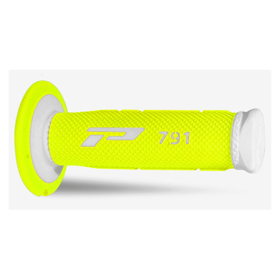 PROGRIP PG791 BEKELĖS RANKENOS (22+25 MM, 115 MM ILGIO) BALTOS / GELTONOS FLUO (DVIEJŲ KOMPONENTŲ) (791-244) (PG791WH / 