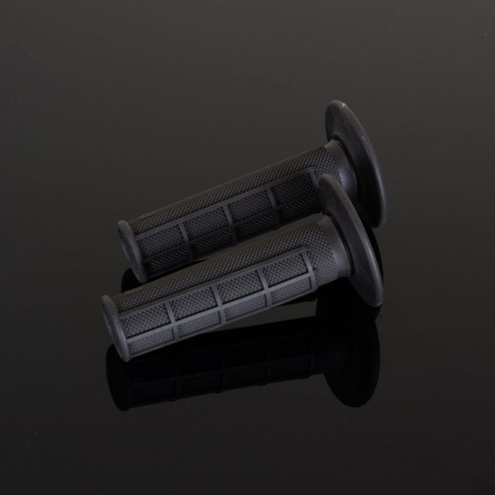 RENTHAL MX SINGLE COMPOUND DIAMOND/WAFFLE FIRM GRIPS, OEM HARDNESS, ONE COMPONENT BLACK