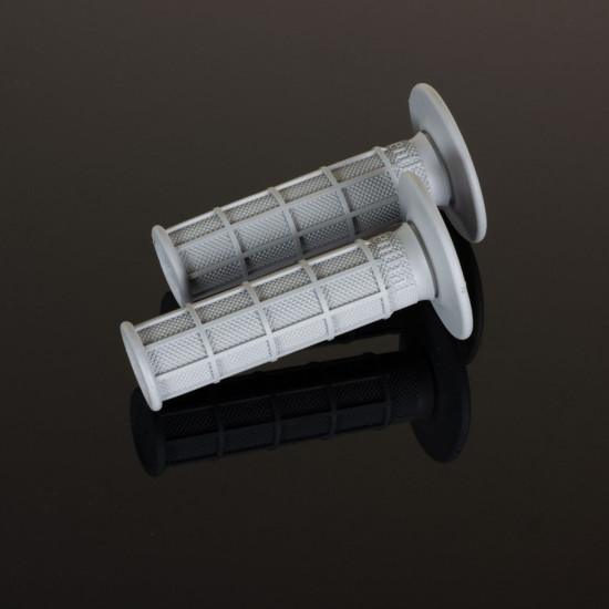 RENTHAL PROMOTION MX GRIPS SINGLE COMPOUND FULL WAFFLE SOFT, SOFT, SINGLE COMPOUND LIGHT GRAY COLOR