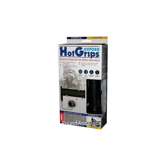 OXFORD HEATED GRIPS FOR SCOOTERS WITH CONTROLS, BLACK (EL)