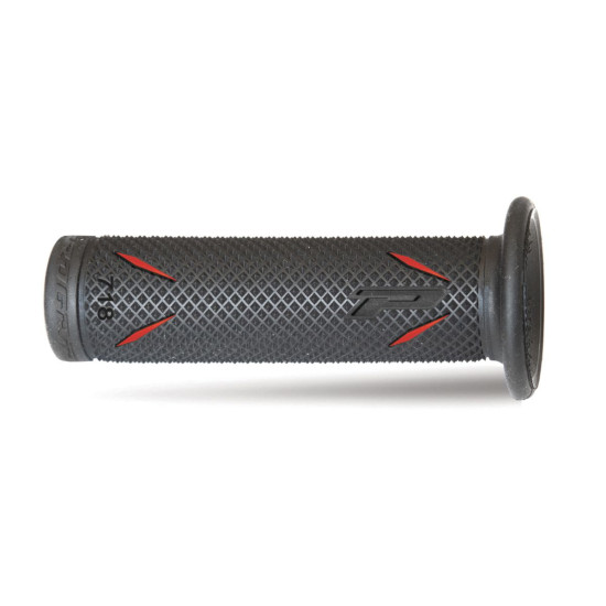 PROGRIP GRIPS PG718 ROAD (22+25MM, LENGTH 122MM) BLACK / RED (TWO-COMPONENT) (718-149)