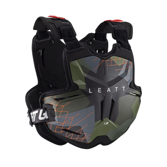 LEATT (NEW 2023) chest protector CHEST PROTECTOR 1.5 TORQUE CAMO color black/green