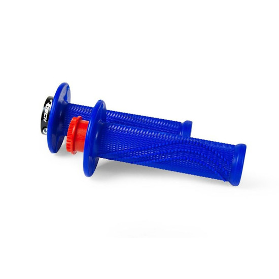 RACETECH (RTECH) R20 LOCK-ON GRIPS (22+25MM) MĖLYNAS + 8 RITINĖS ADAPTERIAI