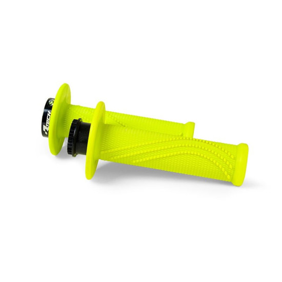 RACETECH (RTECH) R20 FIKSUOJAMOS RANKENĖLĖS (22+25MM) NEONINĖS GELTONOS + 8 RITINIŲ ADAPTERIAI