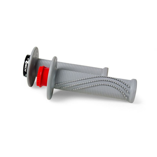 RACETECH (RTECH) R20 FIKSUOJAMOS RANKENĖLĖS (22+25MM) PILKOS + 3 AKCELSINO RITINĖLIO ADAPTERIAI BETA MOTOCIKLIAMS