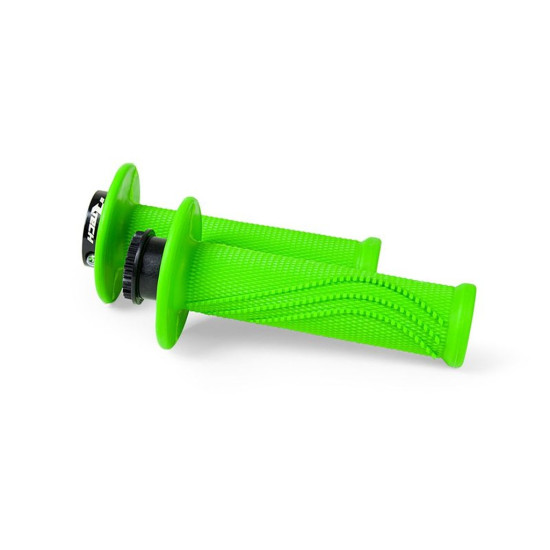 RACETECH (RTECH) R20 FIKSUOJAMOS RANKENĖLĖS (22+25MM) NEON ŽALIOS + 8 RITINIŲ ADAPTERIAI