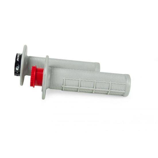 RACETECH (RTECH) R20 FIKSUOJAMOS RANKENĖLĖS (22+25MM) PILKOS (PUSĖS VAFLĖS FORMOS) + 8 RITINIŲ ADAPTERIAI