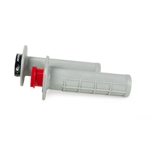 RACETECH (RTECH) R20 FIKSUOJAMOS RANKENĖLĖS (22+25MM) PILKOS (PUSĖS VAFLĖS FORMOS) + 3 AKCELSINO RITINĖLIO ADAPTERIAI BE