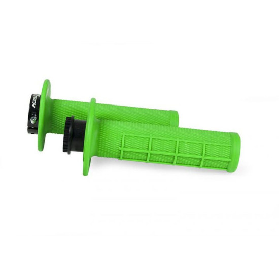 RACETECH (RTECH) R20 FIKSUOJAMOS RANKENĖLĖS (22+25MM) NEONINĖS ŽALIOS (PUSĖS VAFLĖS FORMOS) + 8 RITINĖLIAI