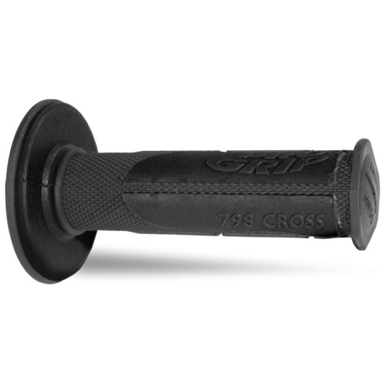 PROGRIP PG798 OFF ROAD GRIPS (22+25MM, 115MM LENGTH) TITANIUM BLACK (TWO-COMPONENT HALF WAFFLE) (798-298)