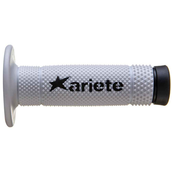 ARIETE OFF ROAD GRIPS VULCAN WITHOUT HOLE (115 MM) COLOUR WHITE BLACK (12)