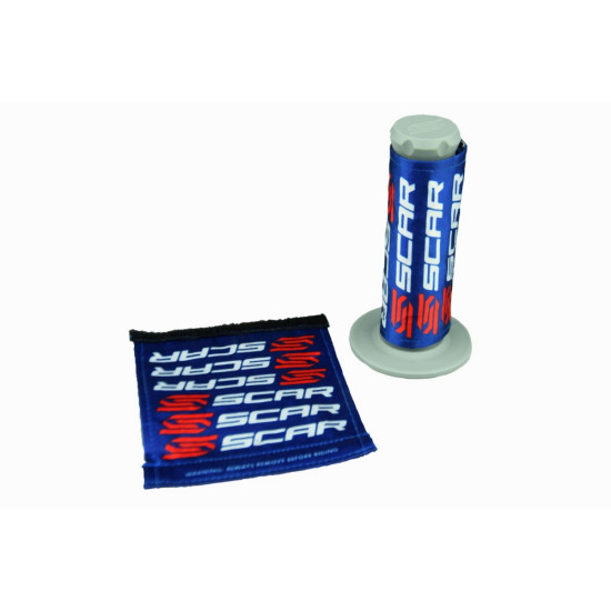 „SCAR RACING GRIP“ APSAUGINIAI DANGTELIAI MĖLYNI / BALTI / RAUDONI