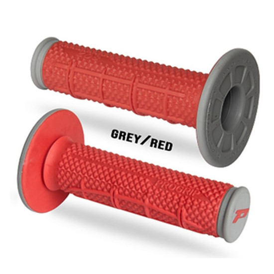 PROGRIP RANKENA PAGRINDOMS PG802 (22+25 MM, ILGIS 115 MM) PILKA / RAUDONA SPALVA (DVIEJŲ KOMPONENTŲ) (802-288)