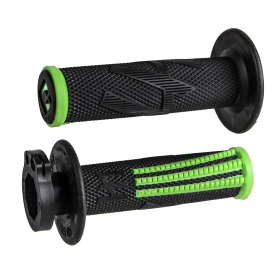ODI BEKELĖS RANKENOS EMIG PRO V2 LOCK-ON RANKENOS SPALVA JUODA ŽALIA