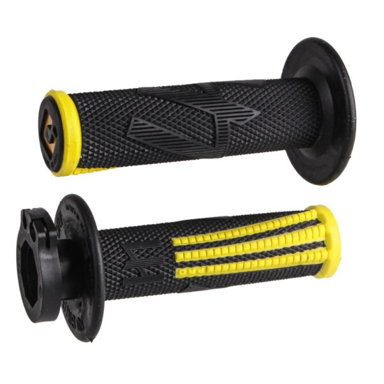ODI OFF ROAD GRIPS EMIG PRO V2 LOCK-ON GRIP COLOR BLACK YELLOW