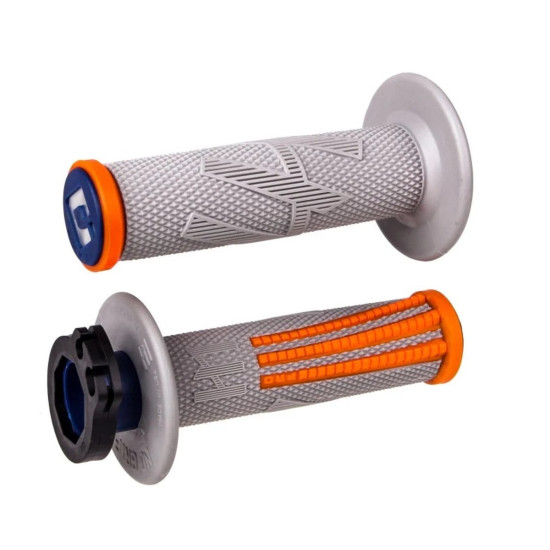 ODI OFF ROAD GRIPS EMIG PRO V2 LOCK-ON GRIP COLOR GREY ORANGE