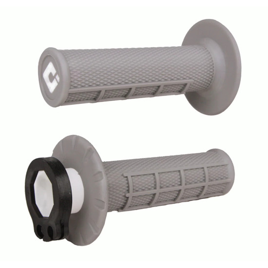 ODI BEKELĖS RANKENOS HALF WAFFLE MX V2 LOCK-ON RANKENOS, PILKA SPALVA