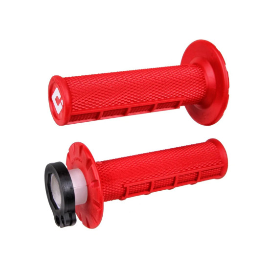 ODI BEKELĖS RANKENOS HALF WAFFLE MX V2 LOCK-ON GRIP RED