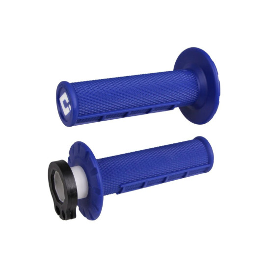 ODI OFF ROAD GRIPS HALF WAFFLE MX V2 LOCK-ON GRIP BLUE