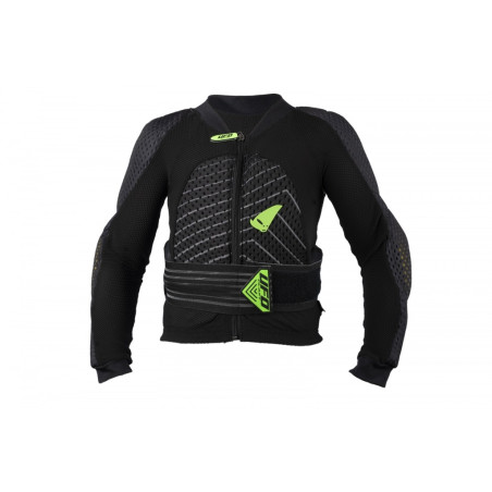 UFO krūtinės apsauga / šarvai ULTRALIGHT EVO BODYGUARD KIDS / JUNIOR spalva juoda žalia FLUO dydis S (vaikų) (CE LEVEL 2) - UFO 