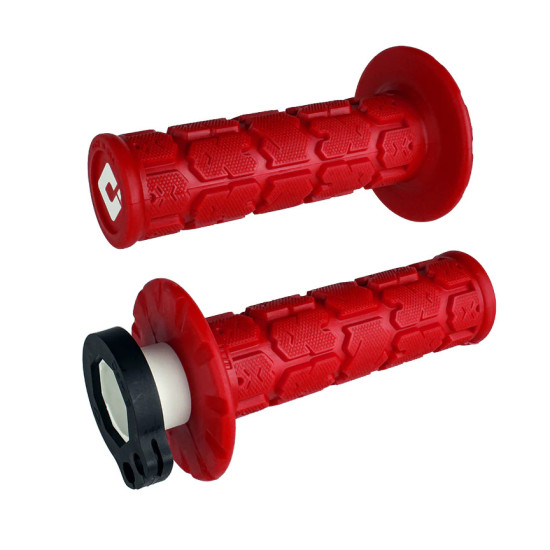 ODI ROGUE MX V2 LOCK-ON GRIP BEKELĖS RANKENĖLĖS, RAUDONOS