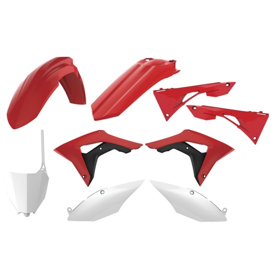 POLISPORT plastic kit HONDA CRF 250R '18-'21 CRF 450R '17-'20 color red white OEM