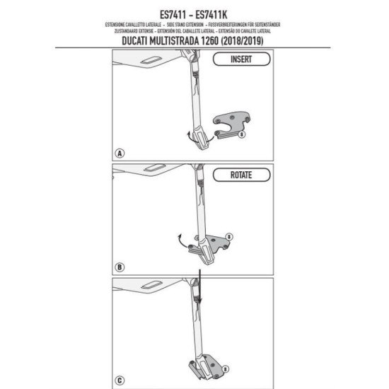 KAPPA SIDE STAND EXTENSION DUCATI Multistrada 1260 (18)