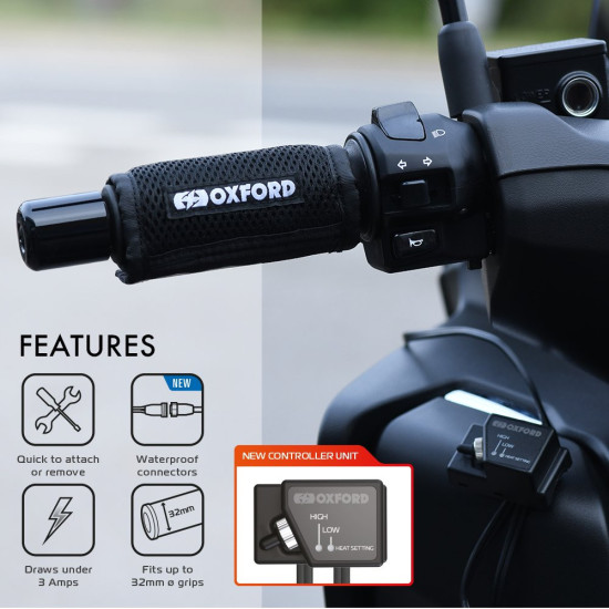 OXFORD WARM GRIP COVERS QUAD / SNOWMOBILE 12V