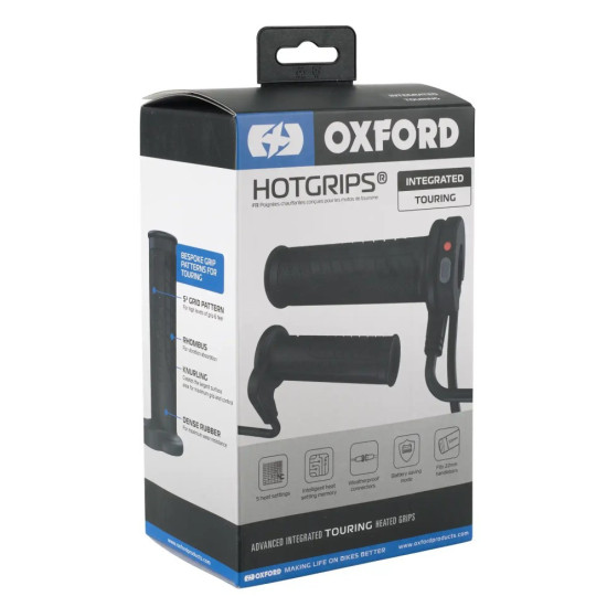OXFORD 12/2025 HEATED GRIPS FOR ADVANCED TOURING MOTORCYCLE WITH SWITCH ON THE GRIP (EL)