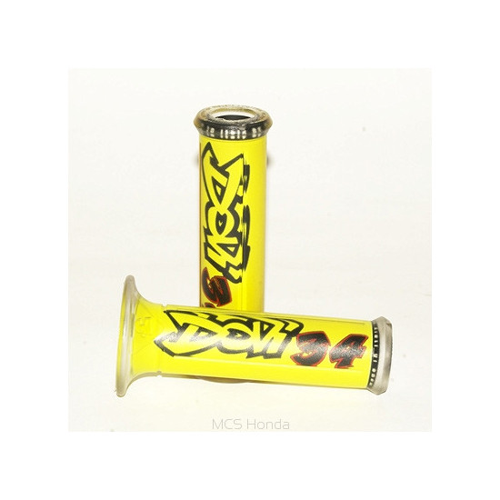 HARRI'S SALE GRIPS 01684 / F-AD (120MM / 22MM) WITH HOLE COLOR YELLOW