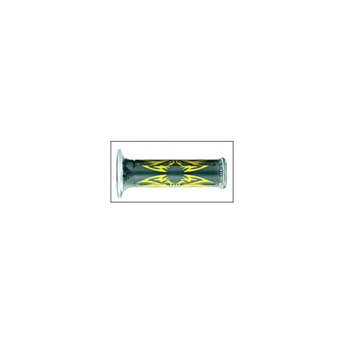 HARRI'S SALE GRIPS 01684 / F-TG (120MM / 22MM) WITH HOLE COLOR BLACK / YELLOW