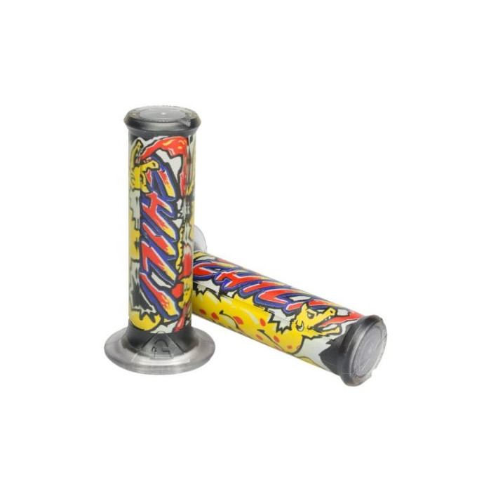 HARRI'S SALE 01684-CH CHILL GRIPS (120MM / 22MM) WITHOUT HOLE YELLOW / BLACK
