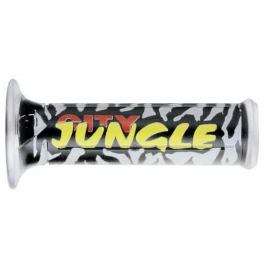 HARRI'S IŠPARDAVIMAS 01684-CJ CITY JUNGLE RANKENA PAVARUI (120MM / 22MM) BE SKYLĖS JUODA / BALTA / GELTONA