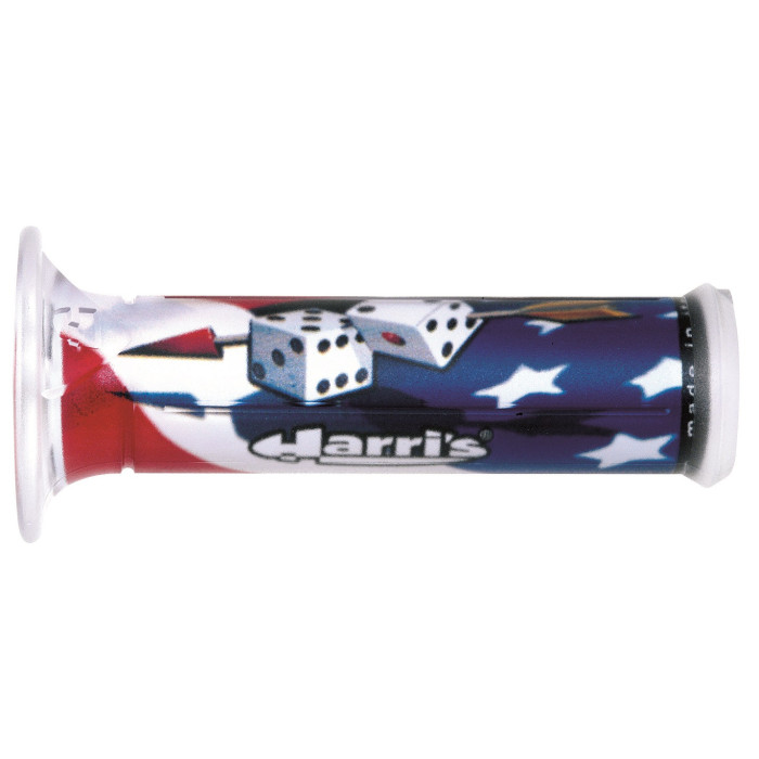 HARRI'S IŠPARDAVIMO GRIPTUVAI 01684-DU (120 MM / 22 MM) BE SKYLĖS SPALVA MĖLYNA / BALTA / RAUDONA