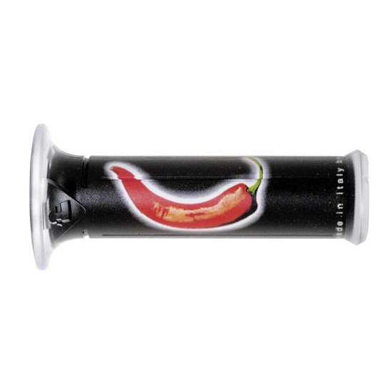 HARRI'S IŠPARDAVIMAS 01684-PE PAPRIKOS RANKENĖLĖS (120MM / 22MM) BE SKYLĖS JUODA / RAUDONA